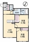 シャイン福泊 2LDKの間取り