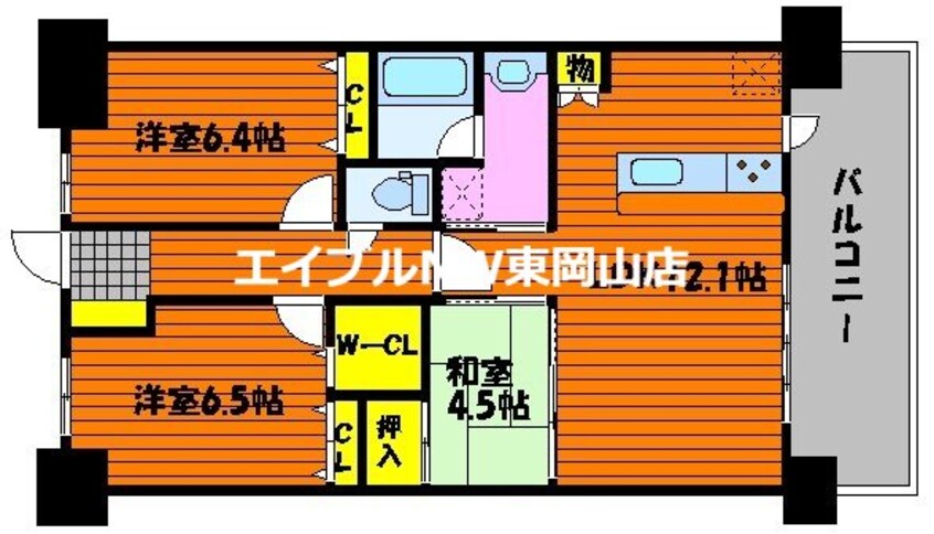 間取図 アルファステイツ国富Ⅱ