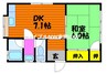 コーポ吉井 1DKの間取り