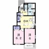 フィオーレ・タチバナＢ 2DKの間取り