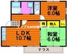 フォブール東川原Ｇ 2LDKの間取り