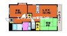 VIENTO原尾島 2LDKの間取り