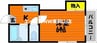 BRUNO浜1 1Kの間取り