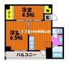 ヴィラナリー上道　１号棟 2Kの間取り