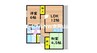 操南ハイツ 2LDKの間取り