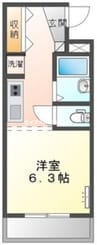 アドバンス 1Kの間取り