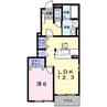 ハピネス　Ｃ 1LDKの間取り