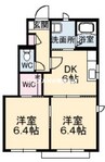 シャーメゾン　ボンコリーヌ　Ａ棟 2DKの間取り