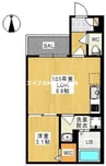 REGALEST 門田屋敷Ⅱ 1LDKの間取り