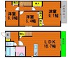 関戸建てⅠ 3LDKの間取り
