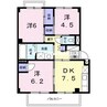 パルテールⅡ 3DKの間取り