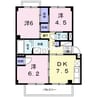 パルテールⅡ 3DKの間取り