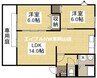 パストラル田淵C 2LDKの間取り