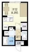 イーストヒルズ　B 1Kの間取り