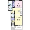イーストガーデン 1LDKの間取り