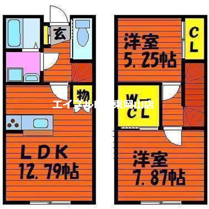 間取図 ラ・イース原尾島