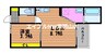Lien国富 1LDKの間取り