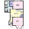 ベルエアＢ 2DKの間取り