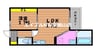 Lien国富 1LDKの間取り