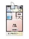 パークプレイス平井　Ⅱ号棟 1Kの間取り