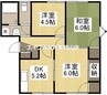 ルネサンスハイツ 3DKの間取り