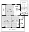 ビレッジハウス和気1号棟 2DKの間取り