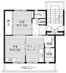ビレッジハウス和気1号棟 2DKの間取り