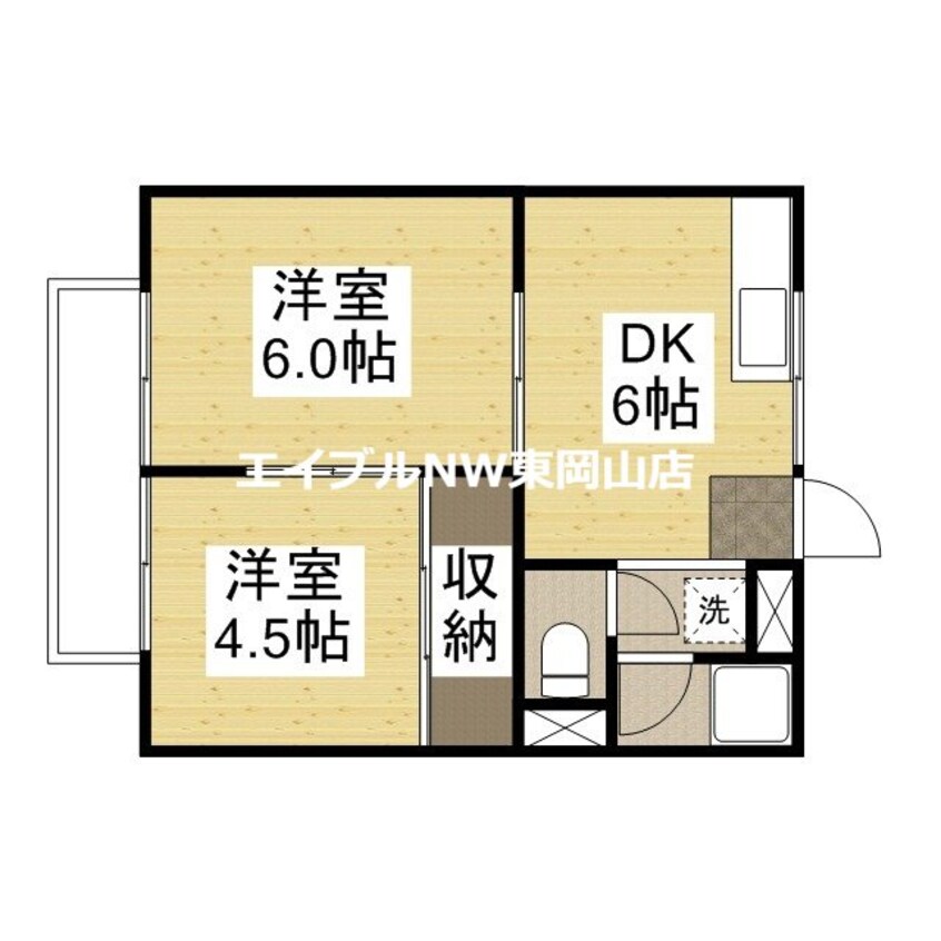 間取図 コーポ操扇山