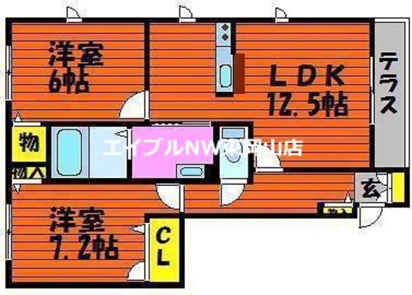 間取図 ラクレⅠ棟