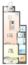 アルド 1LDKの間取り
