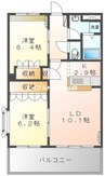 サンプロスパーガルデン 2LDKの間取り