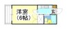 サンレック中井 1Kの間取り