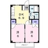 リバーサイド藤和Ａ 2DKの間取り