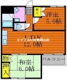 グランデュール後楽園 2LDKの間取り