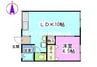 ヴィレッジ白菊 1LDKの間取り