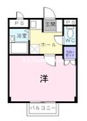 オーキッドテラス平井 1Kの間取り
