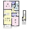 ブランシュⅡ 2LDKの間取り