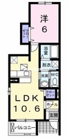カルムメゾン 1LDKの間取り