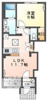 アザレア 1LDKの間取り