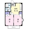 ニューシティサンライズ 2DKの間取り