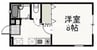 フラットＫ 1Kの間取り