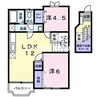 プリムローズ　Ａ棟 2LDKの間取り