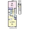 ヴィラ・バンリューＡ棟 1LDKの間取り