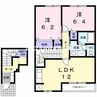 メゾンフレーズＢ 2LDKの間取り