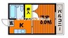 川上マンション 1Kの間取り