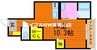 セキドア 1Rの間取り