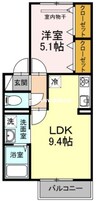 グレイス・レジデ 1LDKの間取り