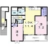 ユレナ２４　Ｂ 2LDKの間取り