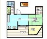 メルヘン 1DKの間取り