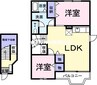クレストール根木Ａ 2LDKの間取り